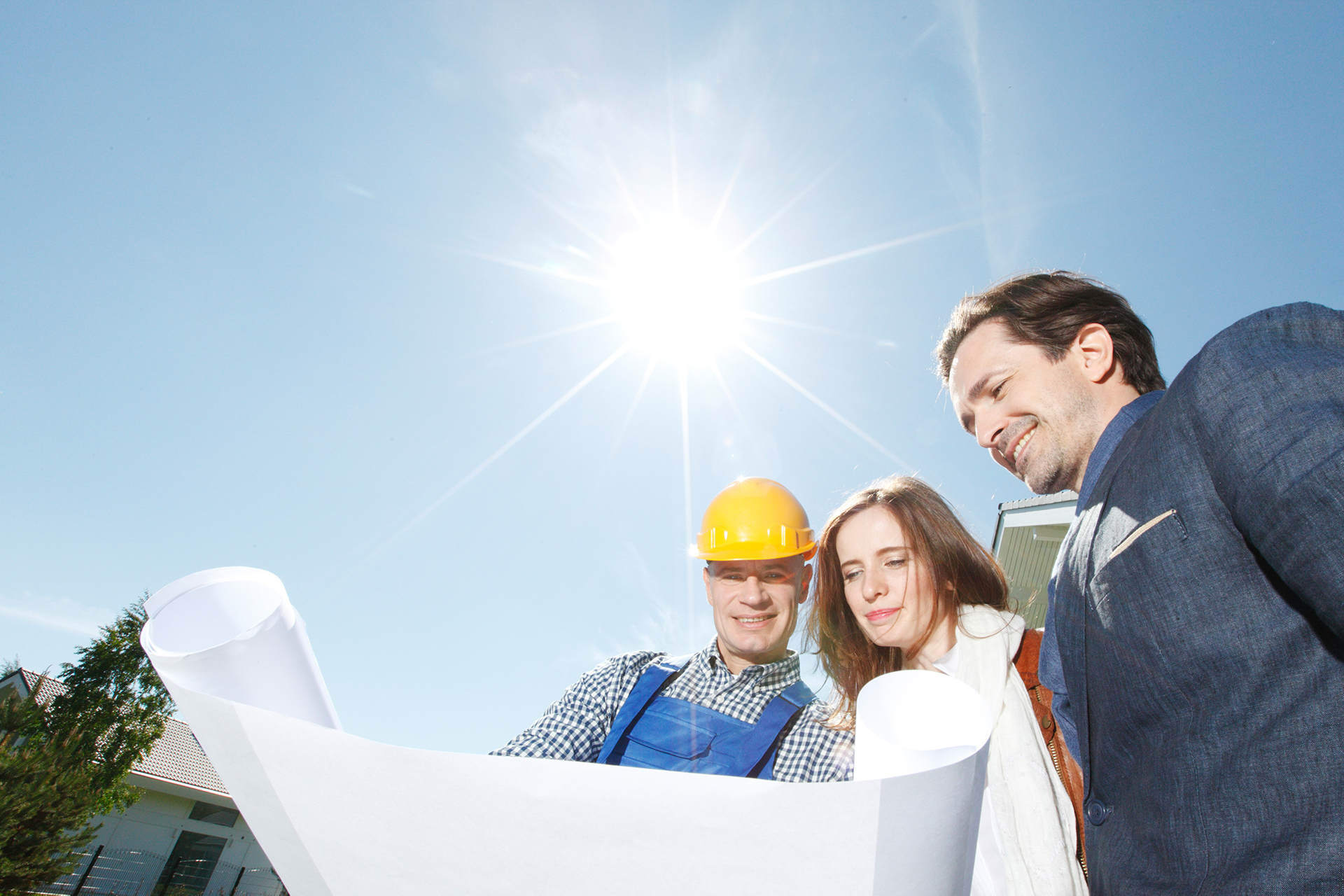 Bauplaner bei der Arbeit